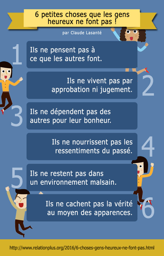 6 petites choses que les gens heureux ne font pas