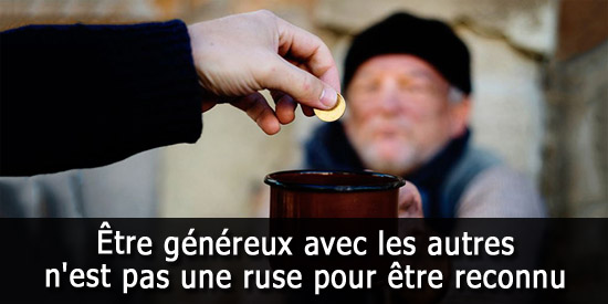 Être généreux avec les autres