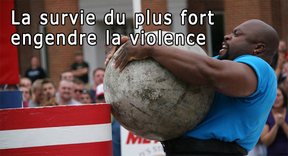La survie du plus fort engendre la violence